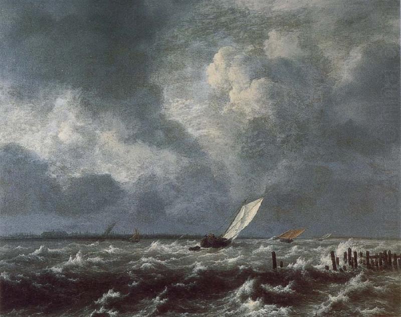 View of Het Lj on a Stormy Day, Jacob van Ruisdael